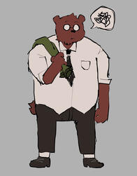 drawing of angus from night in the woods