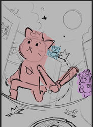 scrapped nitw zine poster sketch
