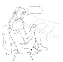 digital sketch of my friend gina