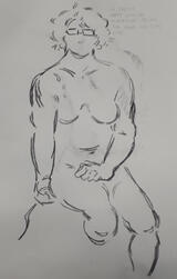 2021 figure drawing, charcoal