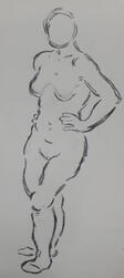 2021 figure drawing, charcoal