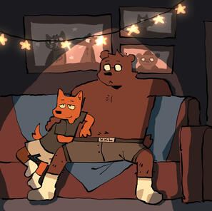 capn and bug (from Night in The Woods)