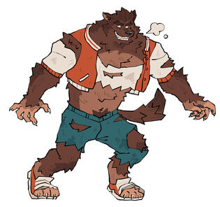 werewolf scott howl (from Monster Prom)