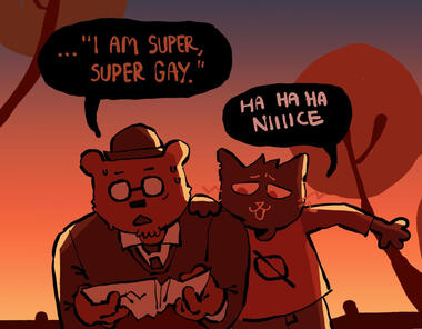 super super gay (from Night in The Woods)