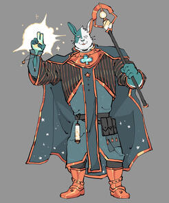 my oc Miles (dnd cleric outfit)